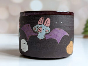 handmade bat mug cute halloween ghost pumpkin