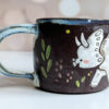 cute dinosaur mug handmade triceratops baby