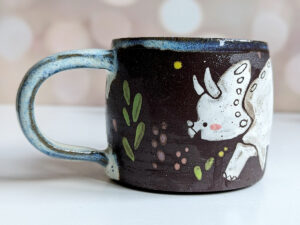 cute dinosaur mug handmade triceratops baby