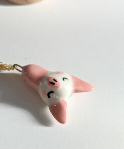 une adorable chauve souris blanche et rose pour la saint valentin