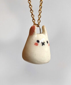 ghost bunny pendant