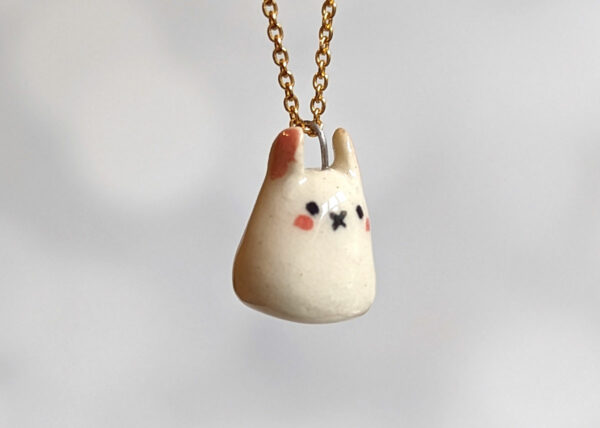 ghost bunny pendant