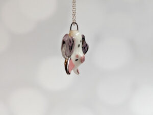 white gold bat pendant