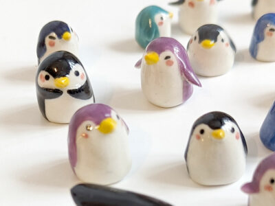 cute penguin porcelain figurine
