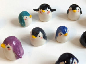 cute penguin porcelain figurine