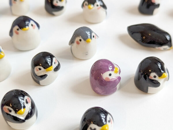 cute penguin porcelain figurine