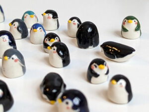 cute penguin porcelain figurine