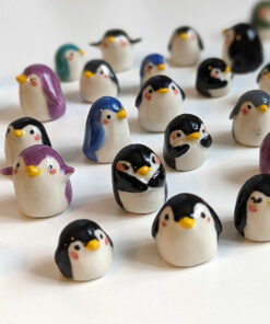 cute penguin porcelain figurine