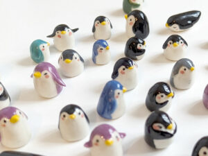 cute penguin porcelain figurine