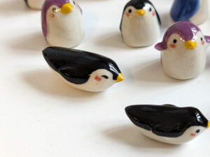 cute penguin porcelain figurine