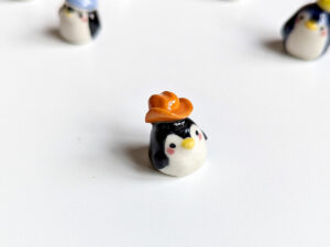 cute penguin porcelain figurine