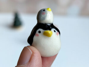 cute penguin porcelain figurine