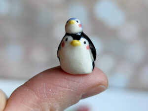 cute penguin porcelain figurine