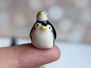 cute penguin porcelain figurine