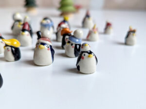 cute penguin porcelain figurine