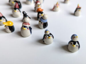 cute penguin porcelain figurine