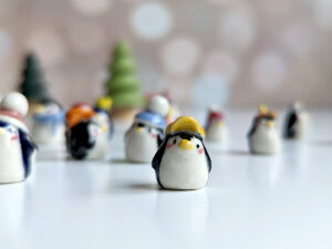 cute penguin porcelain figurine