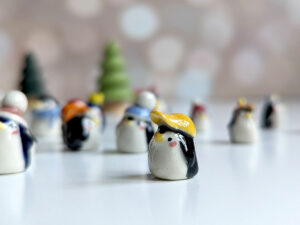 cute penguin porcelain figurine