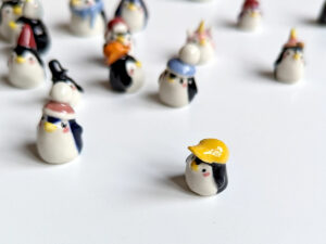 cute penguin porcelain figurine