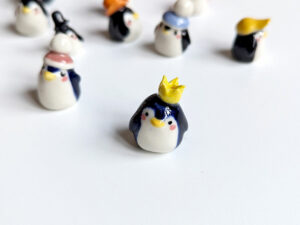 cute penguin porcelain figurine