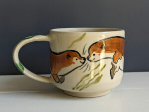 otter couple mug