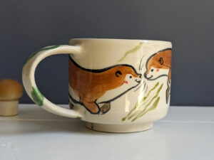 otter couple mug