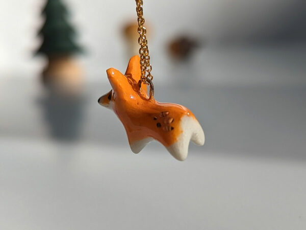 pembroke welsh corgi porcelain pendant