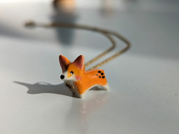 pembroke welsh corgi porcelain pendant