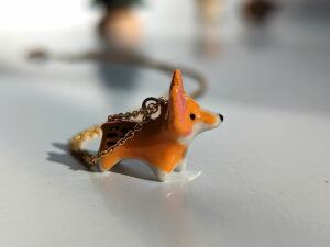 pembroke welsh corgi porcelain pendant