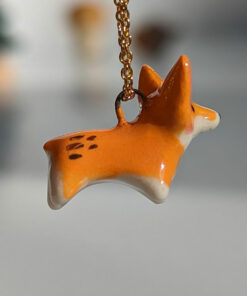 pembroke welsh corgi porcelain pendant
