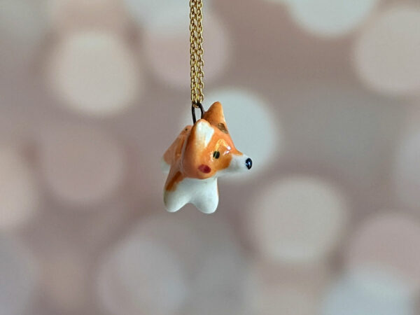 pembroke welsh corgi porcelain pendant