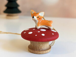 pembroke welsh corgi porcelain pendant