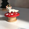 deer fox pendant porcelain gold