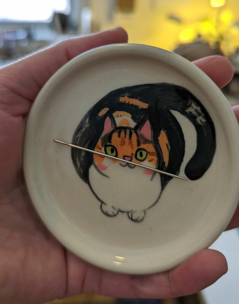 a magnetic dish for needles 