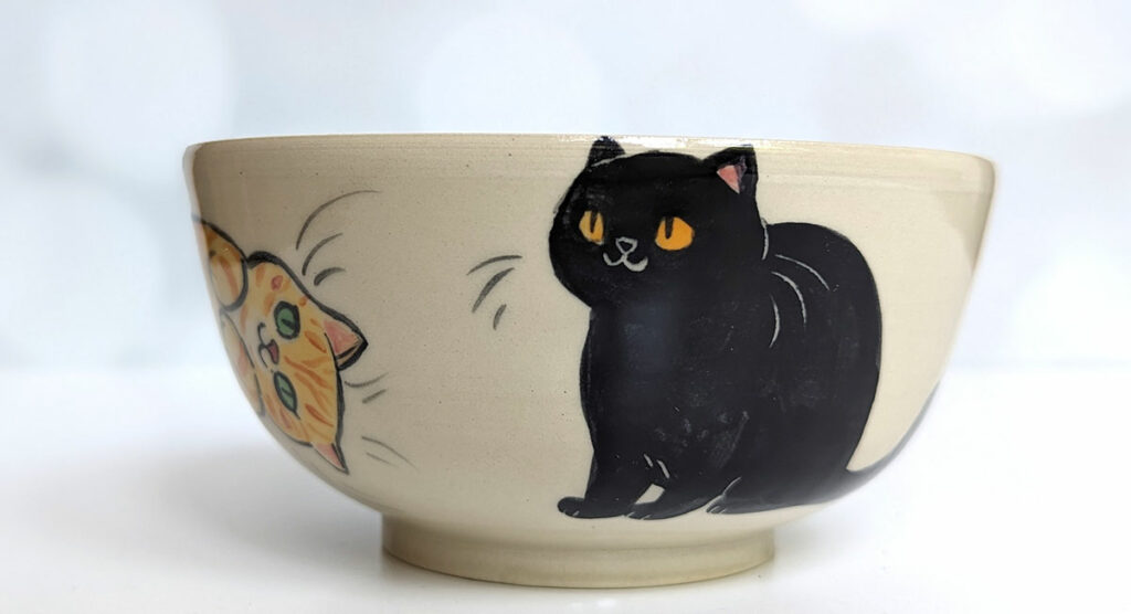 three cats bowl