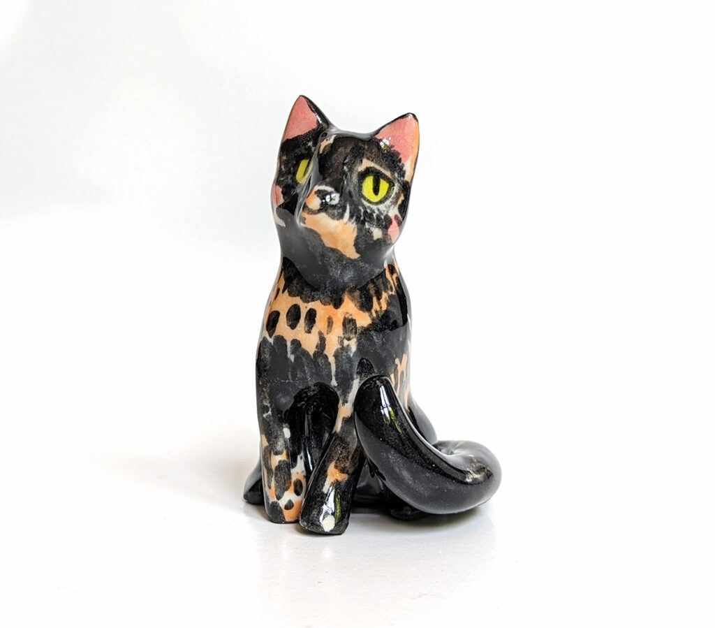 custom cat figurine calico