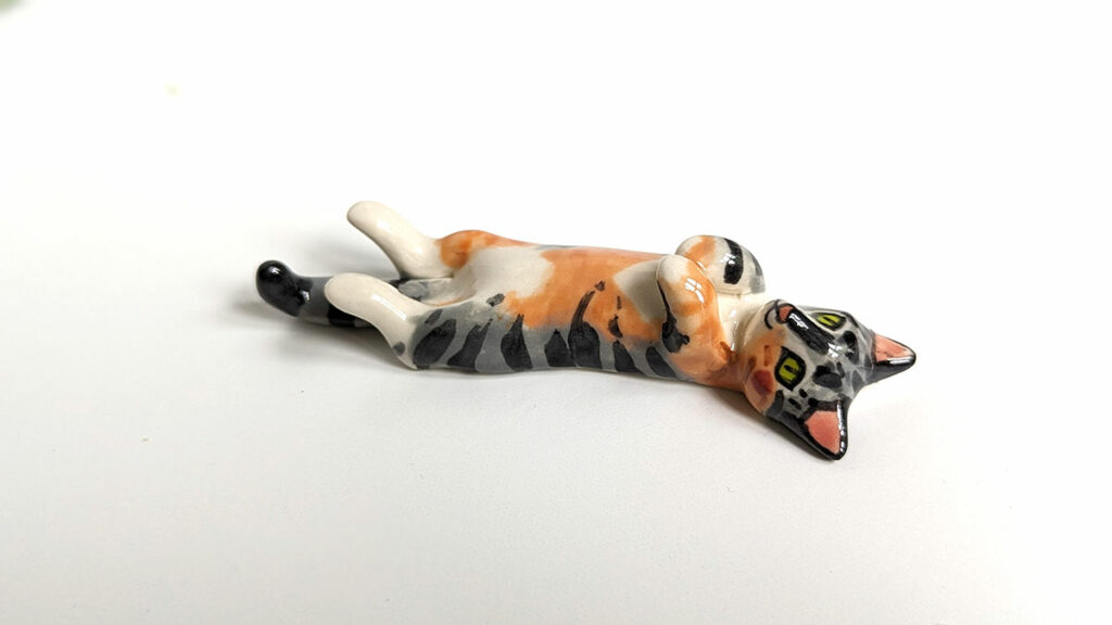 custom cat figurine calico