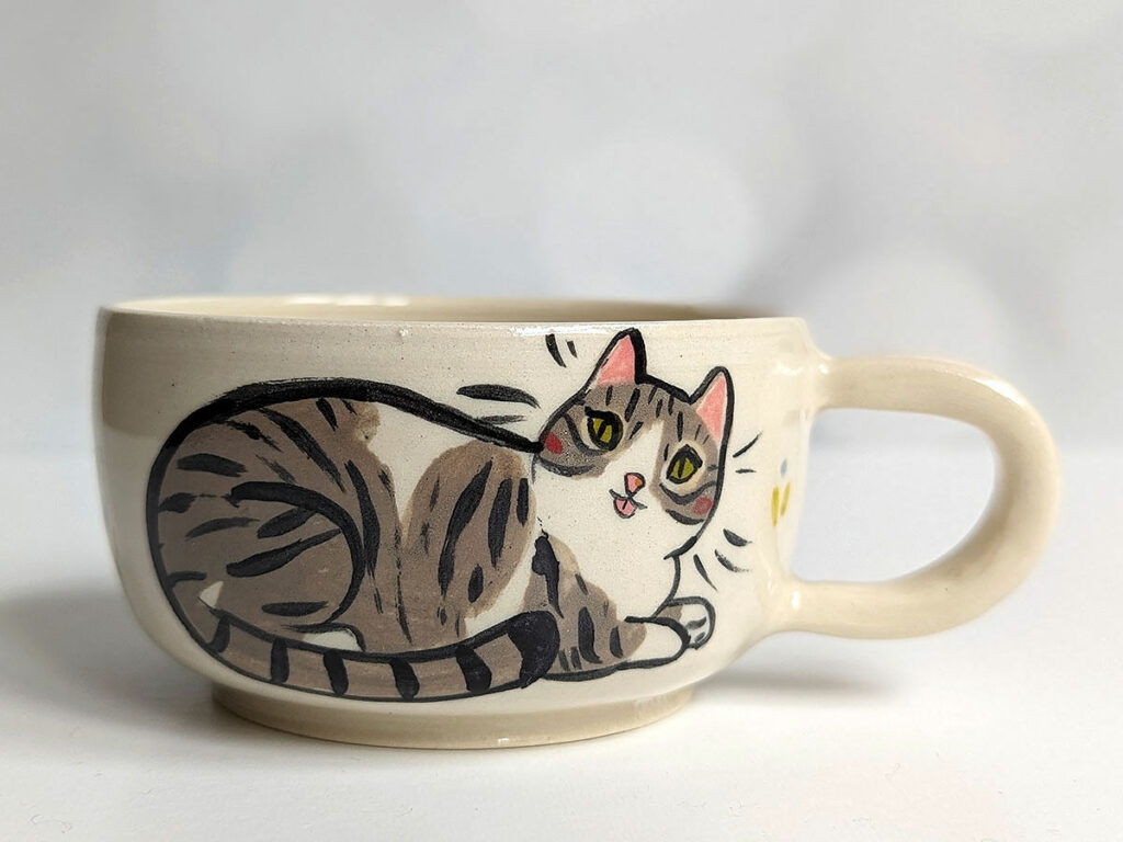kitty portrait cup