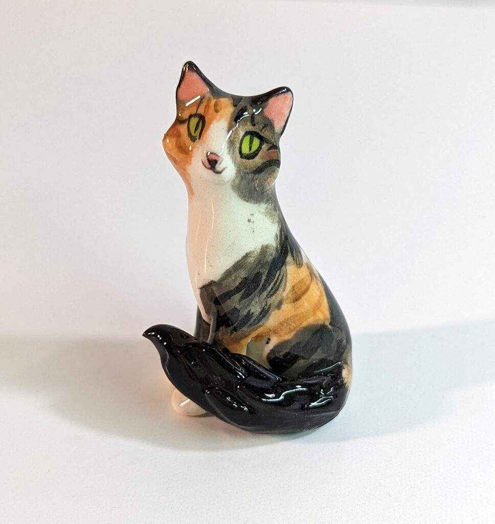 custom cat figurine calico