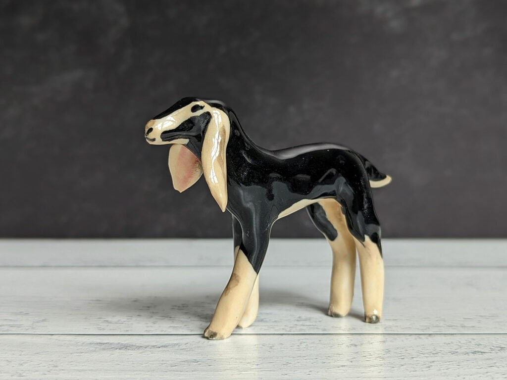 Twix the goat commission portrait figurine 