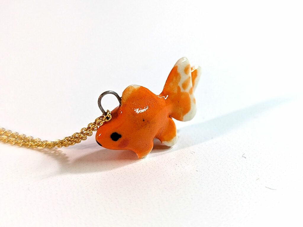 gold fish pendant