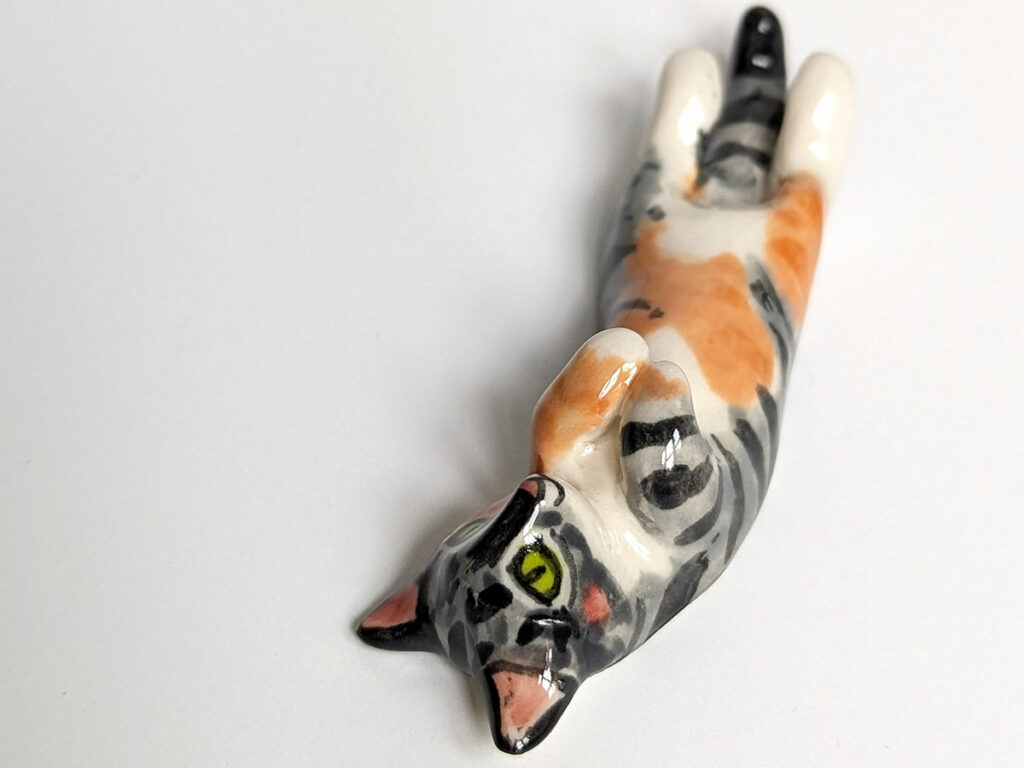 custom cat figurine calico