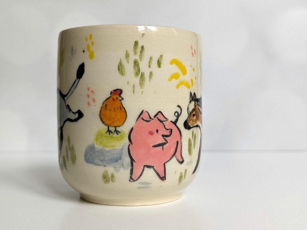 farm animals mug
