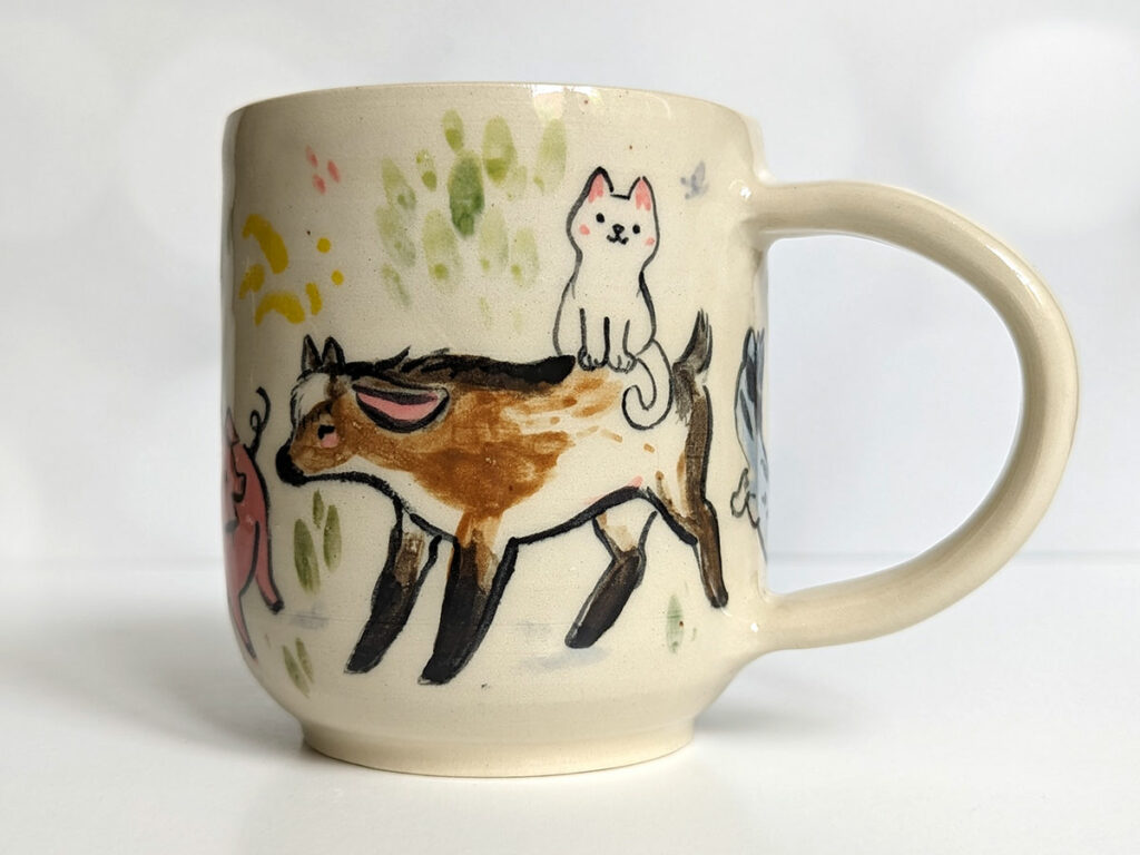 farm animals mug