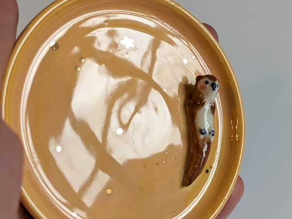 porcelain jewelry dish otter