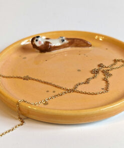 porcelain jewelry dish otter