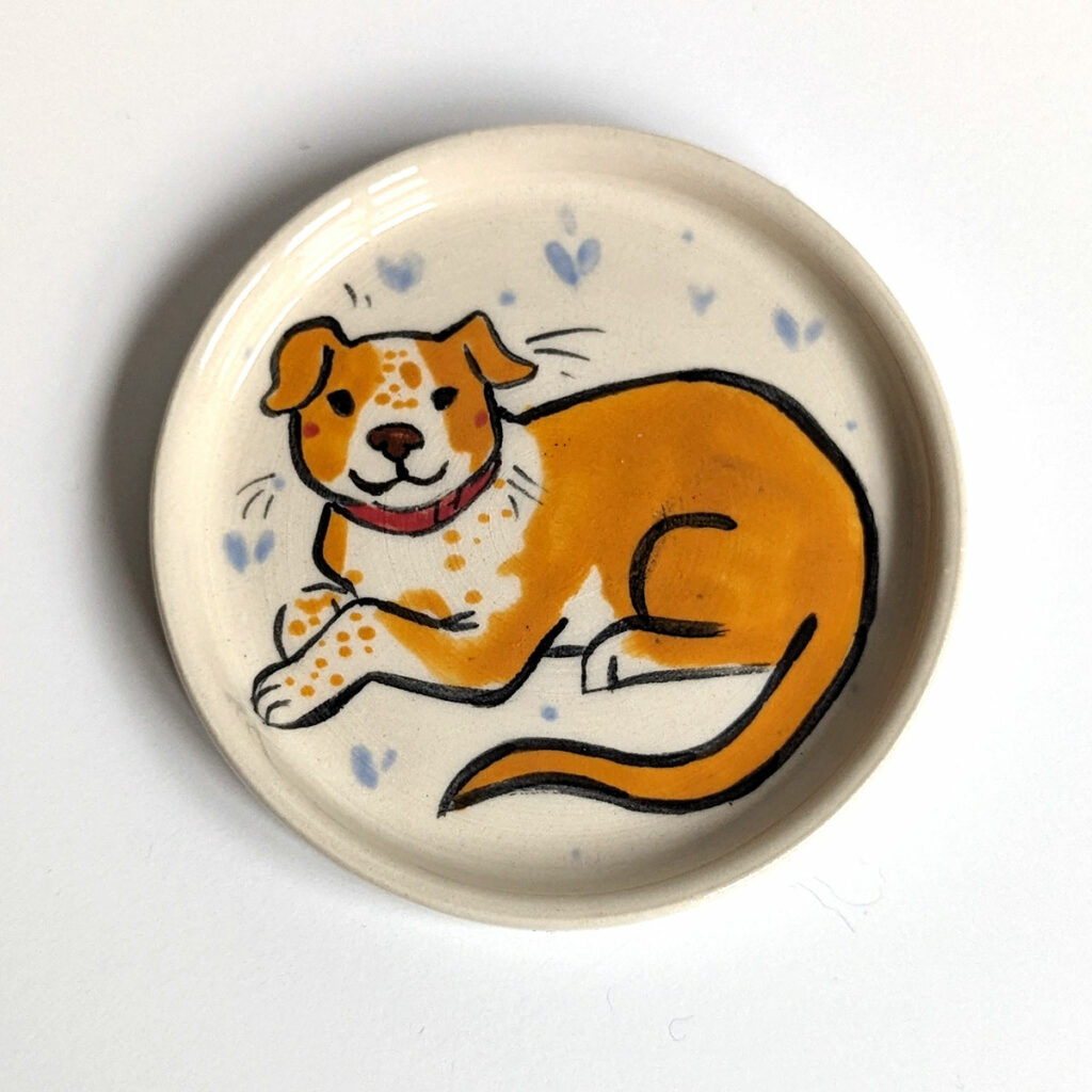 Dog portrait saucer 
