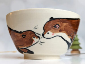 otter couple large bowl