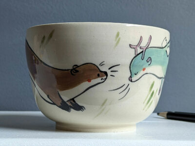 otter couple large bowl