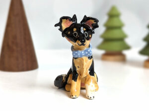 chihuahua papillion figurine